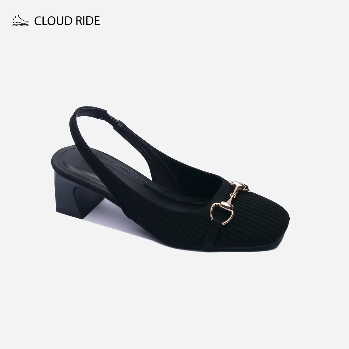 Giày Slingback Gót Trụ The Aura - Họa tiết Sóng
