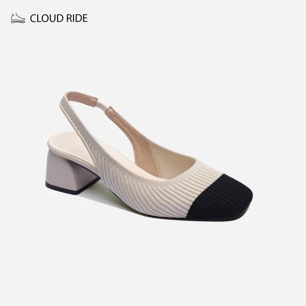 Giày Slingback Gót Vuông The Dainty - Họa tiết Sóng
